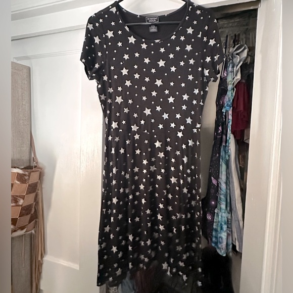 Black and silver star stretchy dress - Picture 1 of 2
